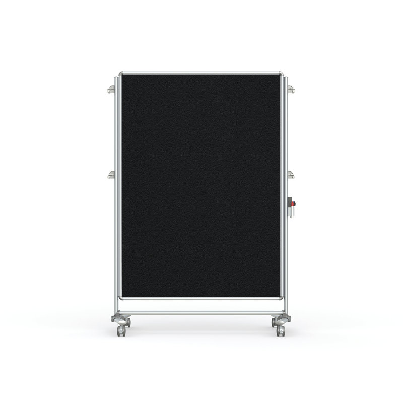 Panneau de bulletin autoportable Nexus, H 4 pi 9 po x l 3 pi 4 po, Noir