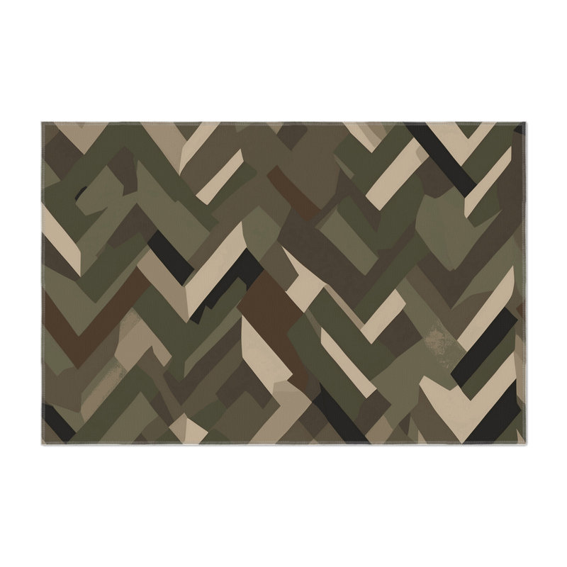 Shadow Route Indoor And Outdoor Area Rug, Rectangle 9' x 12'
