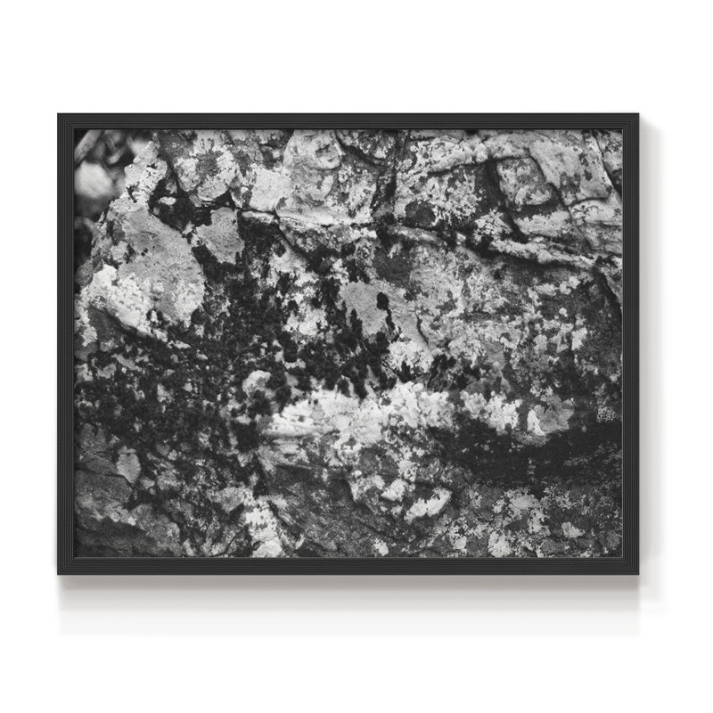 Found Textures XX - Reproduction encadrée - Restickable, H 8 po x l 10 po, Noir, noir, noir, noir