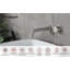Robinet mural pour lavabo ou baignoire, robinet à poignée simple en laiton 2 trous inclus-126728692-126728691