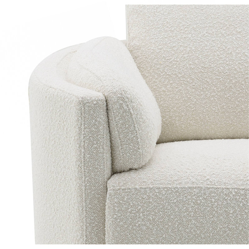 Fauteuil inclinable oscillant Sagen Beige Boucle, Beige Boucle