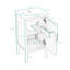 Armoire de salle de bain avec lavabo et tablette réglable