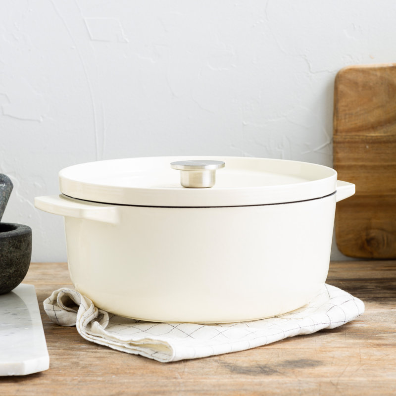 Kitchenaid Cast Iron Dutch Oven, 5.2 L, Almond Cream
