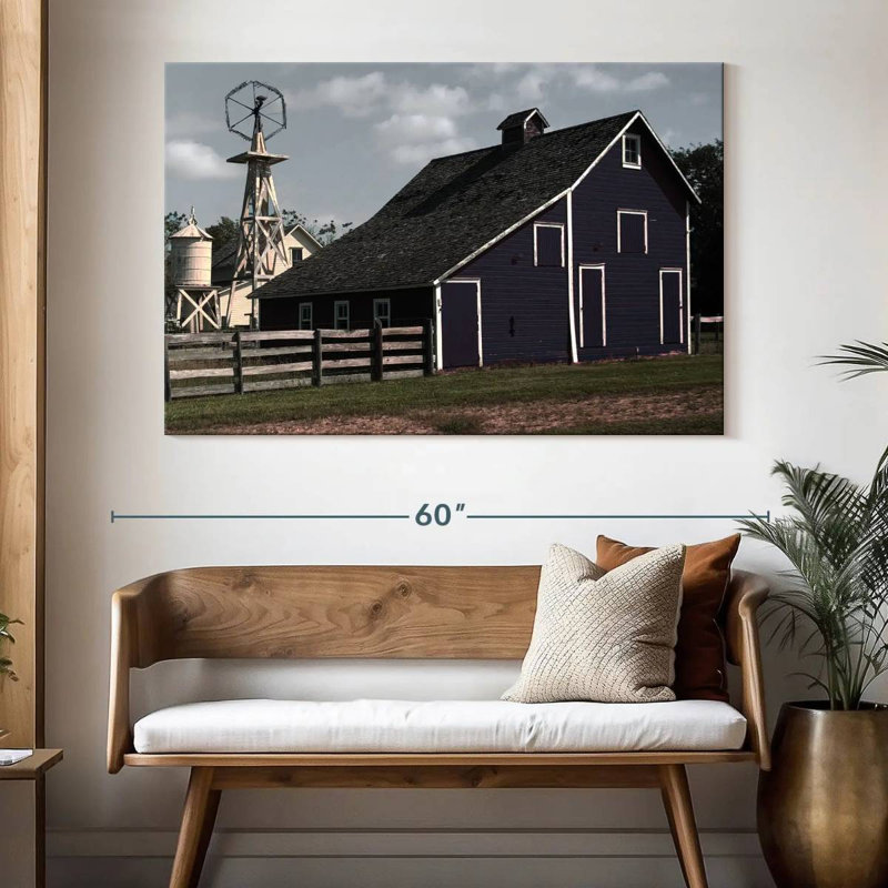 Lilie Blue Barn, 34" H x 51" W