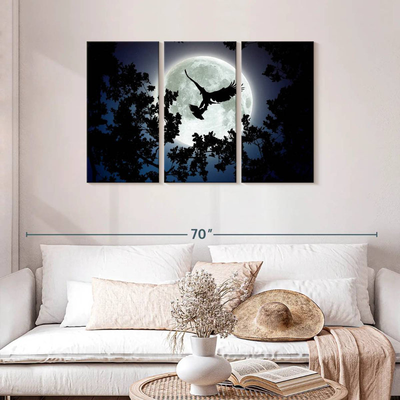 Brampt Night Hunting Eagle, 28" H x 45" W