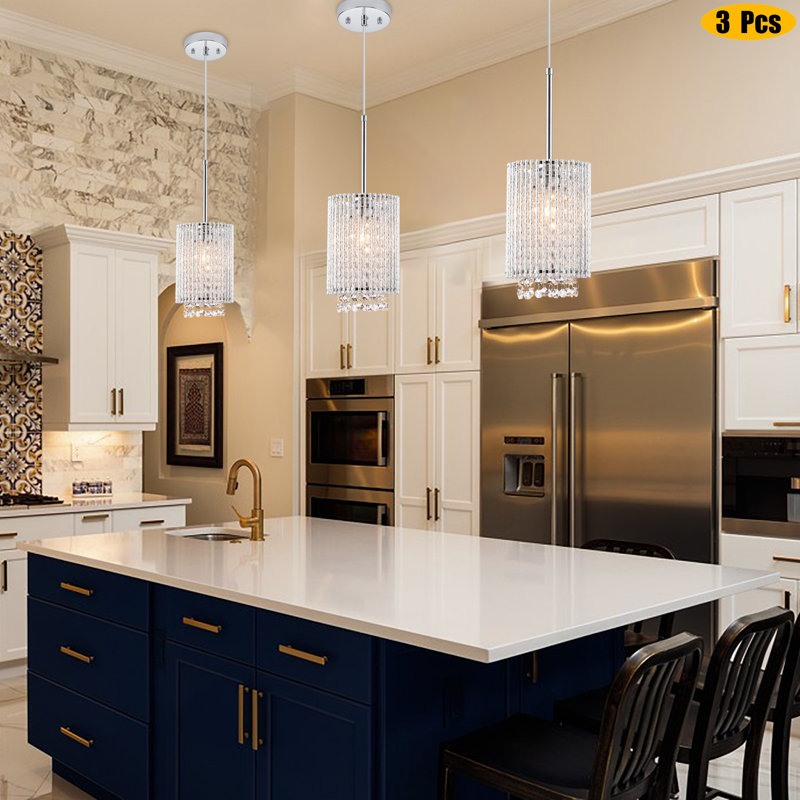 Kaino 3 - Light Silver Kitchen Island Pendant