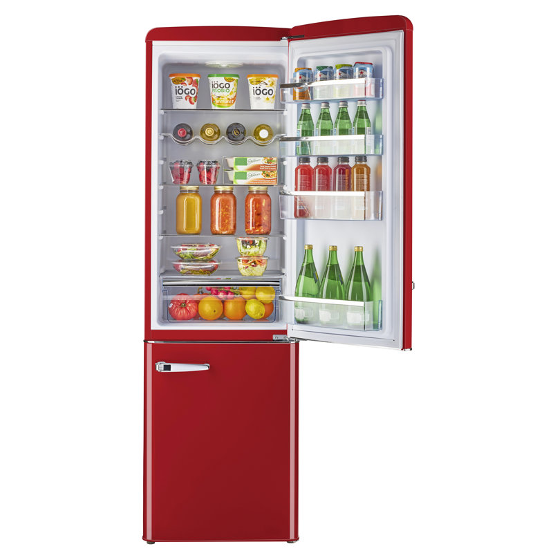 Réfrigérateur à congélateur inférieur classique de 8,7 pi³ à dégivrage manuel Classic de 21,6 po ENERGY STAR, Rouge bonbon