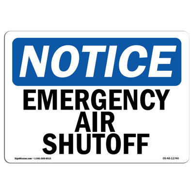 Emergency Air Shutoff Sign