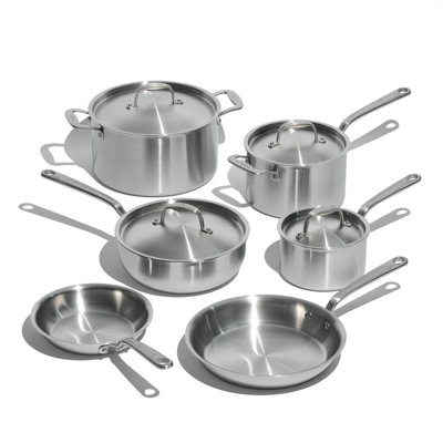 10PC Stainless Clad Cookware Set
