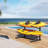 Metal Kayak Storage Rack, Heavy Duty Adjustable with 2 Shelves Weatherproof Stand for Canoe, Boat, and Paddleboard