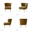 Fauteuil d'appoint en velours Euclid avec pieds en métal-826244509