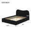 Grand lit plateforme tapissier avec lattes en bois, support de lattes, sans sommier, base de lit moderne, noir-439636930-439636956