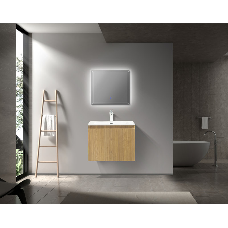  Meuble-lavabo flottant 23,5 po avec plateau intégré Liner