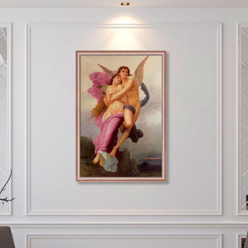 L'enlèvement de Psyché, 1895 par William-Adolphe Bouguereau - Reproduction d'art sur toile encadrée
