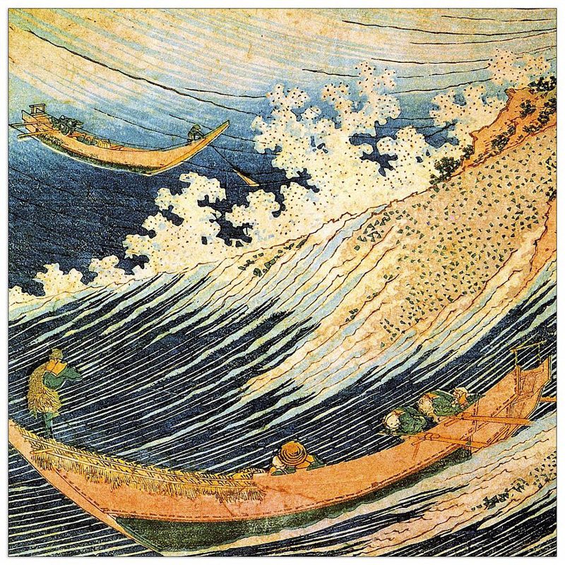 Hokusai - Wrapped Canvas Painting, 70cm H x 70cm W x 1.8cm D