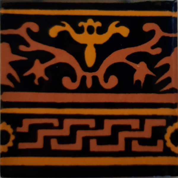 4.2" x 4.2" 9pcs TalaMex Soria Talavera Mexican Tile