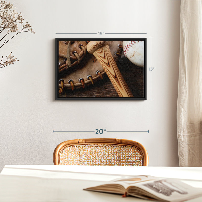 " Old Baseball Stuff Canvas Print ", 13" H x 19" W