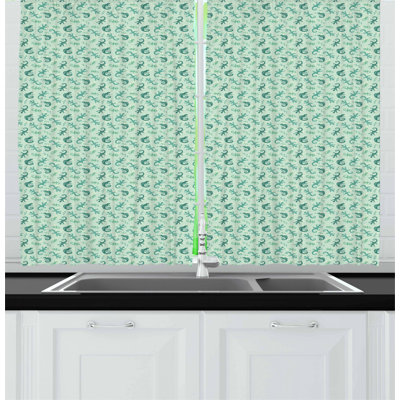 Abstract Tailored Kitchen Curtain
