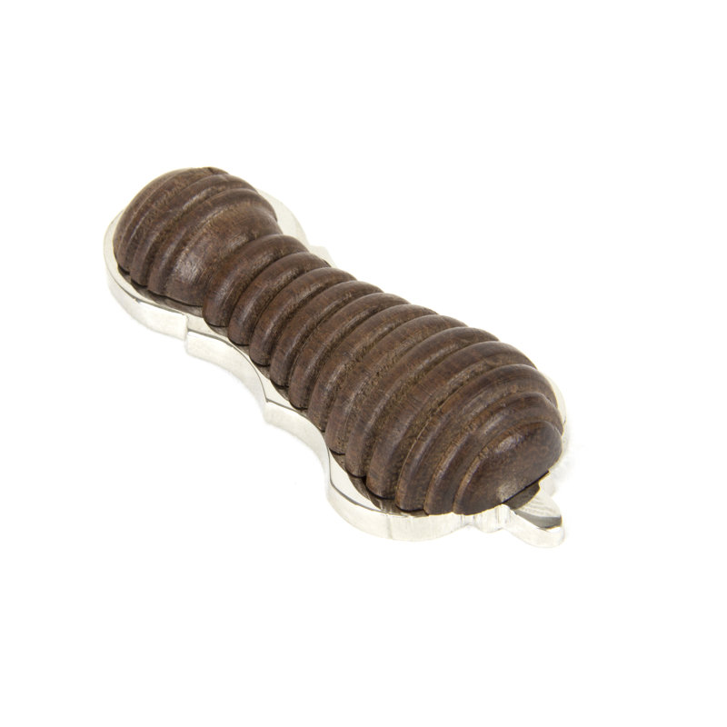 Beehive Escutcheon Door Accessory, Rosewood/Polished Nickel