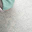 Tapis gris / turquoise en laine / coton touffeté à la main Borreri-1732062339