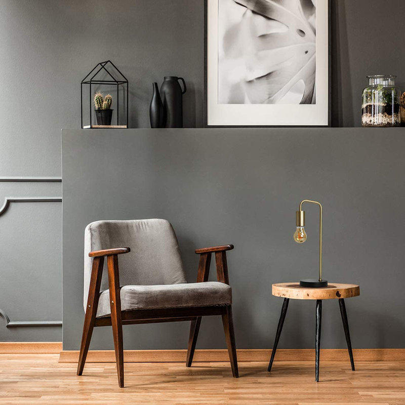 Metal Lamp, Gold/Black