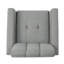 Chaises d'appoint confortables en tissu gris, style Mid-Century pour la maison