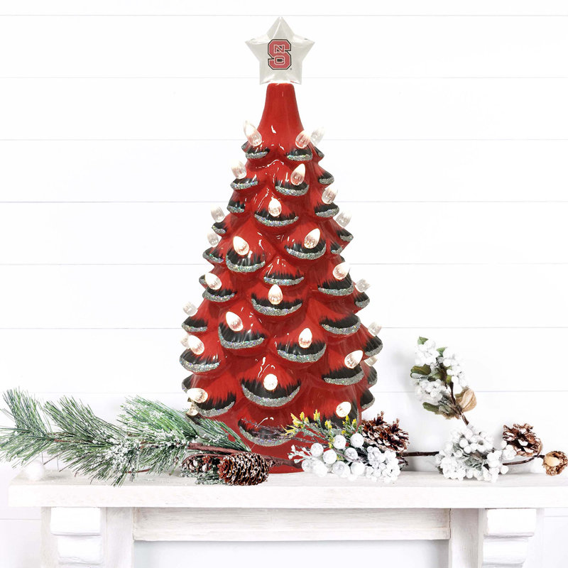 Arbre en céramique NCAA College Spirit, Nc State Wolfpack