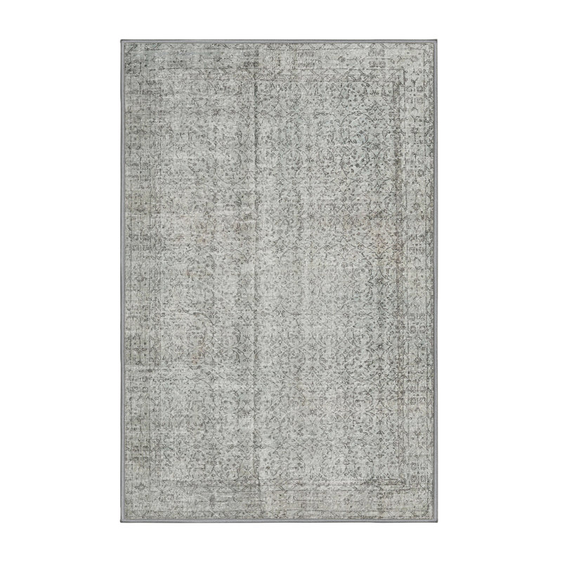 Tapis gris/beige traditionnel Deepa, Rectangle 3 pi x 5 pi