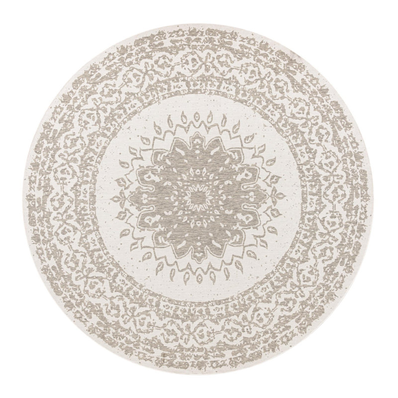 Tapis laminé orné, Rond 13 pi 1 po