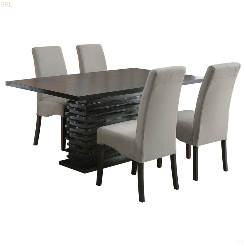 Ensemble de salle à manger confortable, 5 pièces: table, 4 chaises