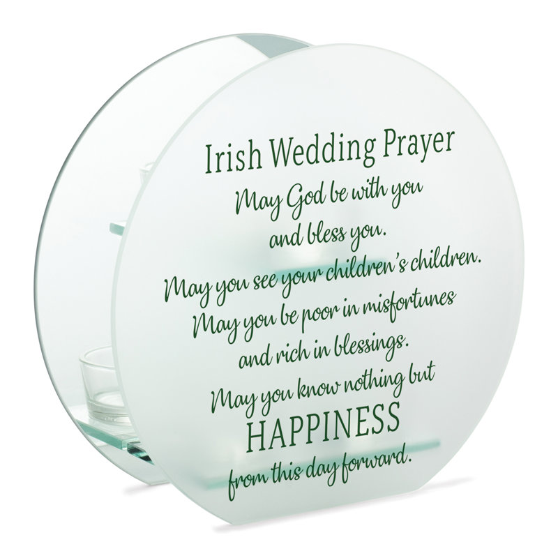 7'' H Glass Tabletop Tealight Holder with Candle Included