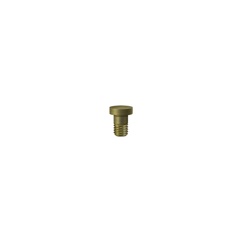 Extended Button Center Hinge Tip, Antique Brass