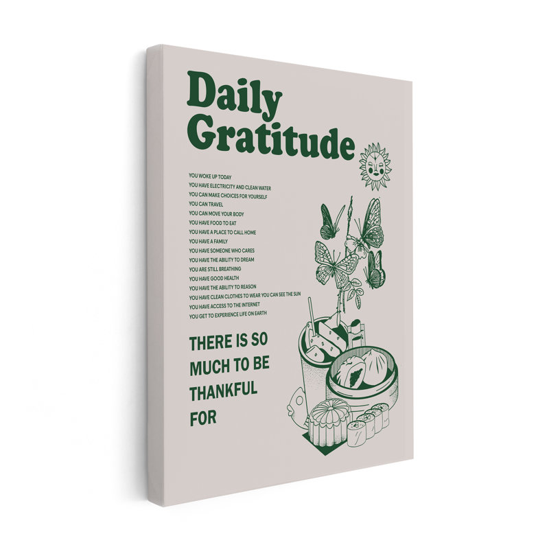 Gratitude quotidienne, Unframed, Poster, 11"H x 14"W