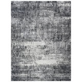 Hand Knotted Area Rug in Ivory And Black