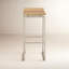 Tabouret de bar et de bar en bois de manguier massif Barlow-2102677842