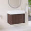 Meuble-lavabo mural simple 30 po avec plateau intégré en résine blanche-2064373448-2064373452