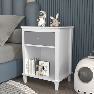 1 - Drawer Kids Nightstand by FAMIKITO