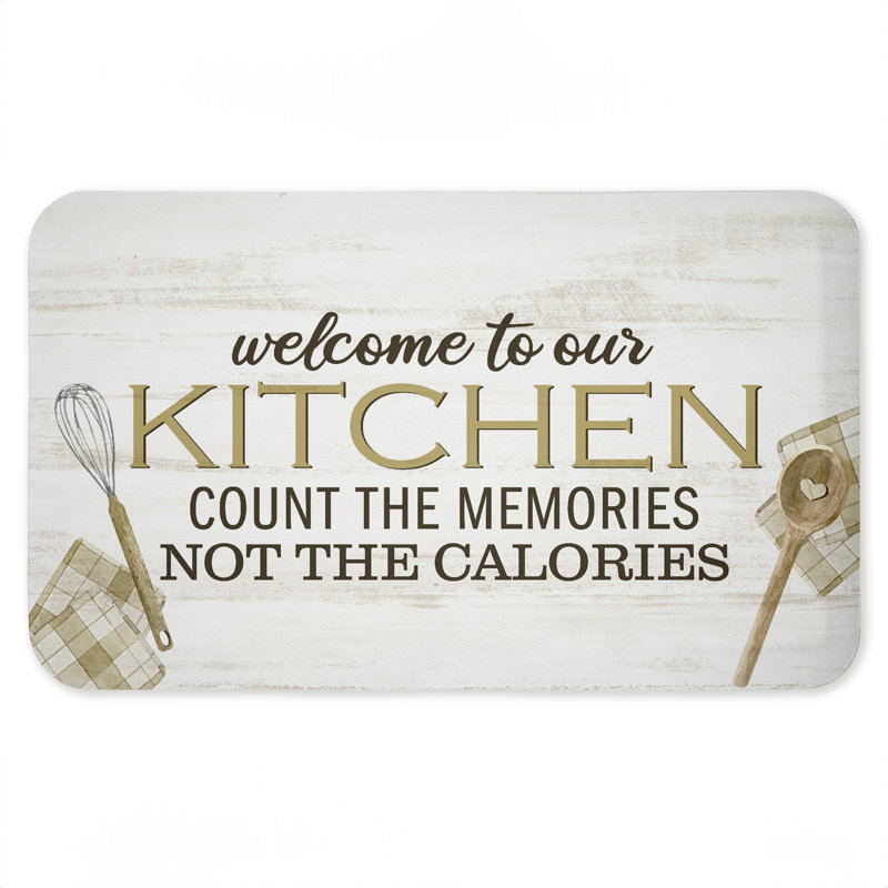 Welcome Kitchen Count Memories Printed Anti-Fatigue Floor Mat, design by Kim Allen, 30"x18", Welcome Kitchen Count Memories