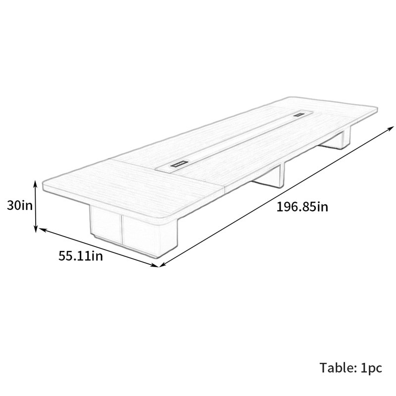 Parini, H 30 po x L 196,85 po x l 55,11 po