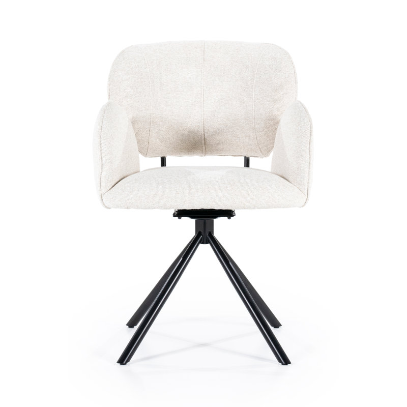 Upholstered Arm Chair, White