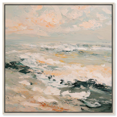 Impression sur toile ondulée vert terre par Art Remedy