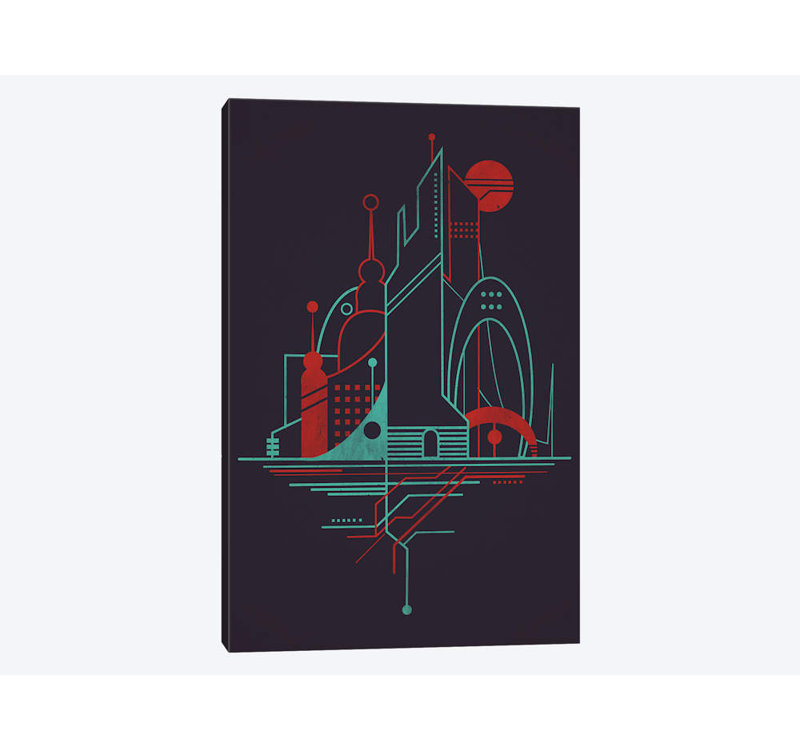 «Subway Sky Night» par Jay Fleck - impression sur toile tendue, H 40 po x l 26 po x P 1,5 po, Toile tendue