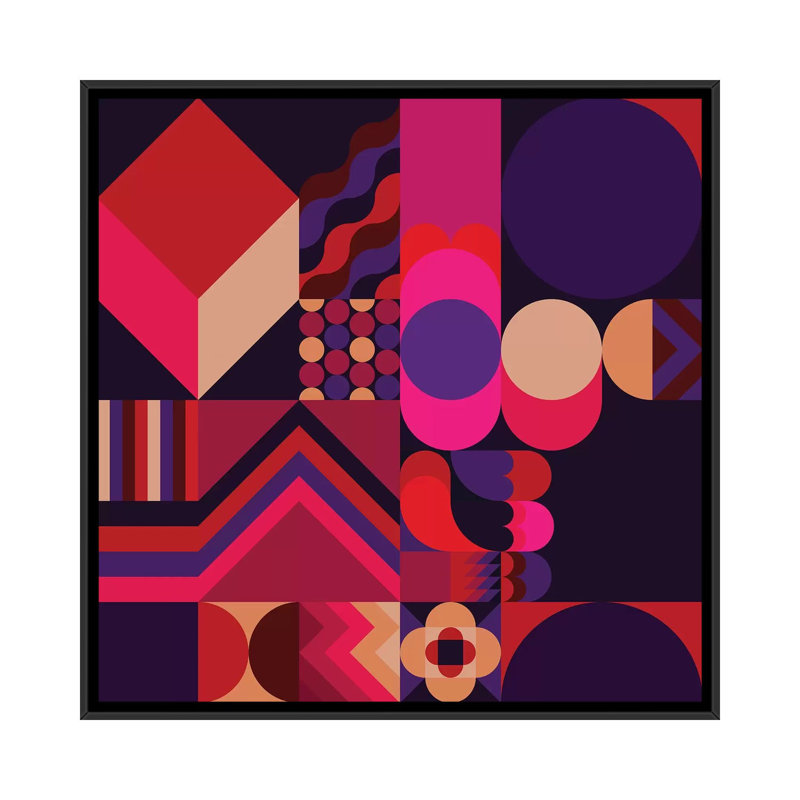 «Haze», impression sur toile, H 18 po x l 18 po x P 1,5 po, Toile avec cadre noir, Pas de tapis