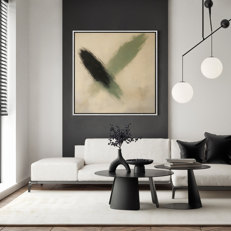 Framed Wall Art Abstract Vintage Antique Classic for Bedroom, 24" H x 24" W, White