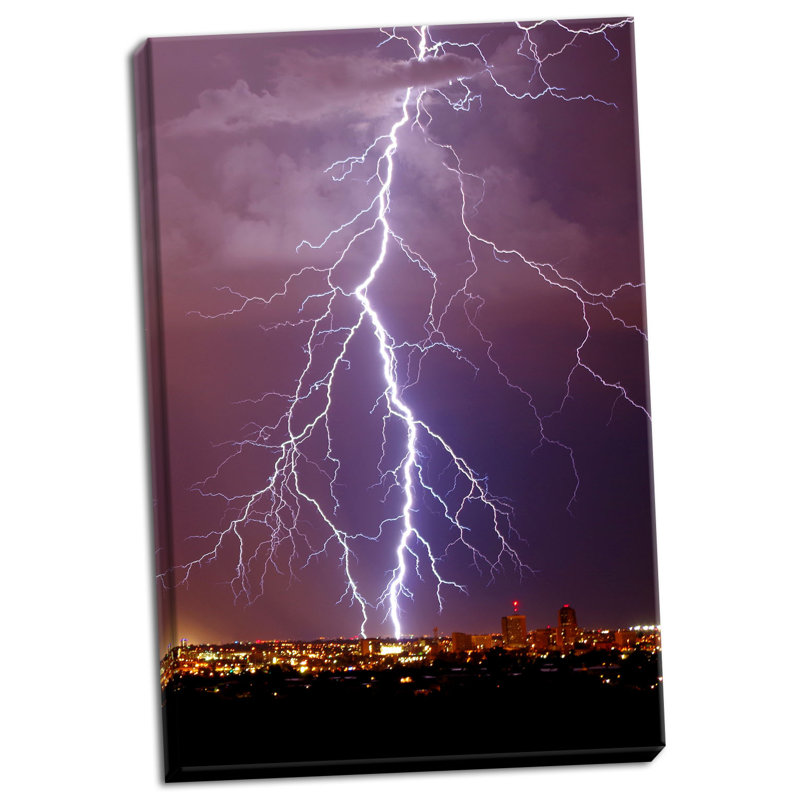 « lightning portrait », reproduction de photo sur toile tendue