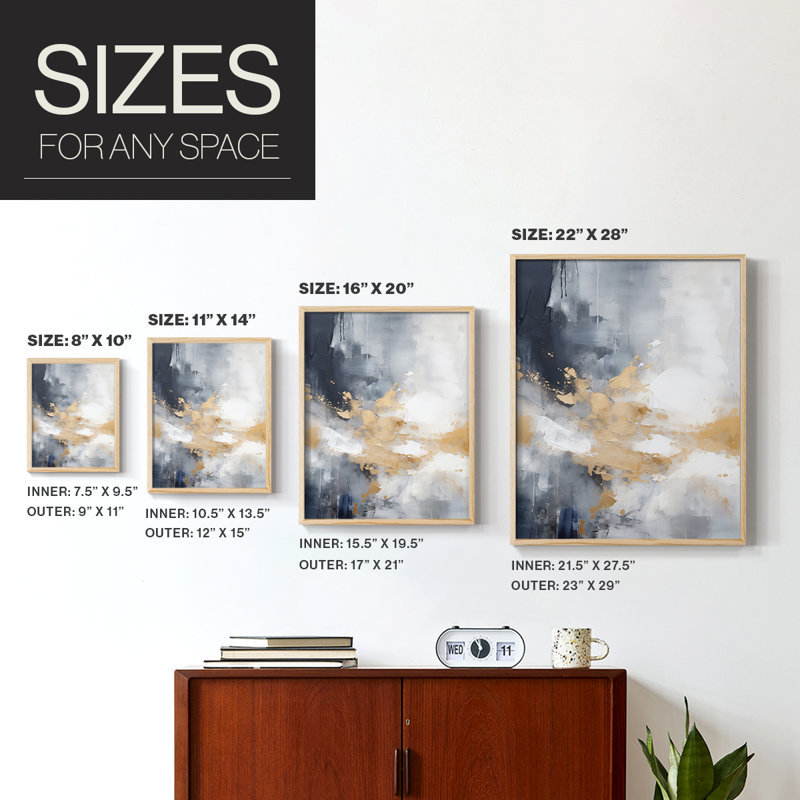Reproduction encadrée FLORAL Series CECLVII - bois massif, H 30 po x l 24 po