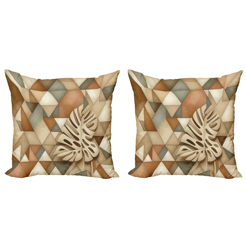 429414_Ambesonne, housse de coussin décoratif Monstera, paquet de 2 style scandinave Boho, H 20 po x l 20 po