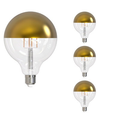 Ensemble de 4 ampoules à DEL à intensité variable de 6 W à culot moyen (E26) à filament DEL