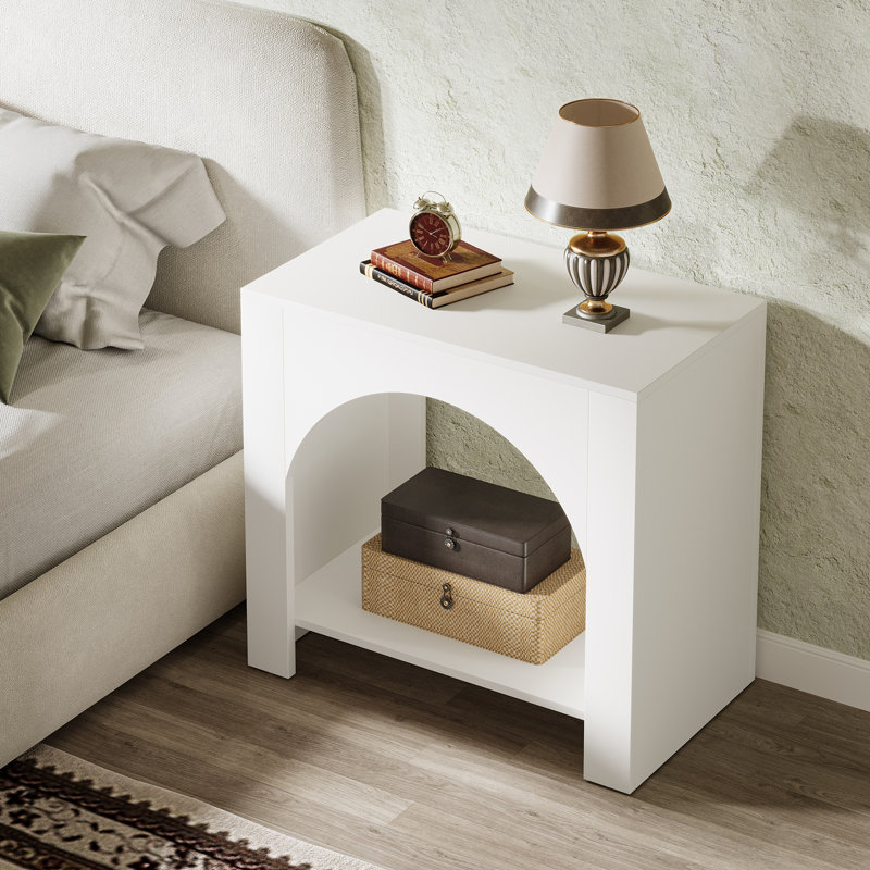 Set Of 2 Nightstand, White