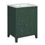 Meuble-lavabo moderne 24 po avec lavabo en céramique - Armoire de rangement à 2 tiroirs avec portes à fermeture en douceur-116550230